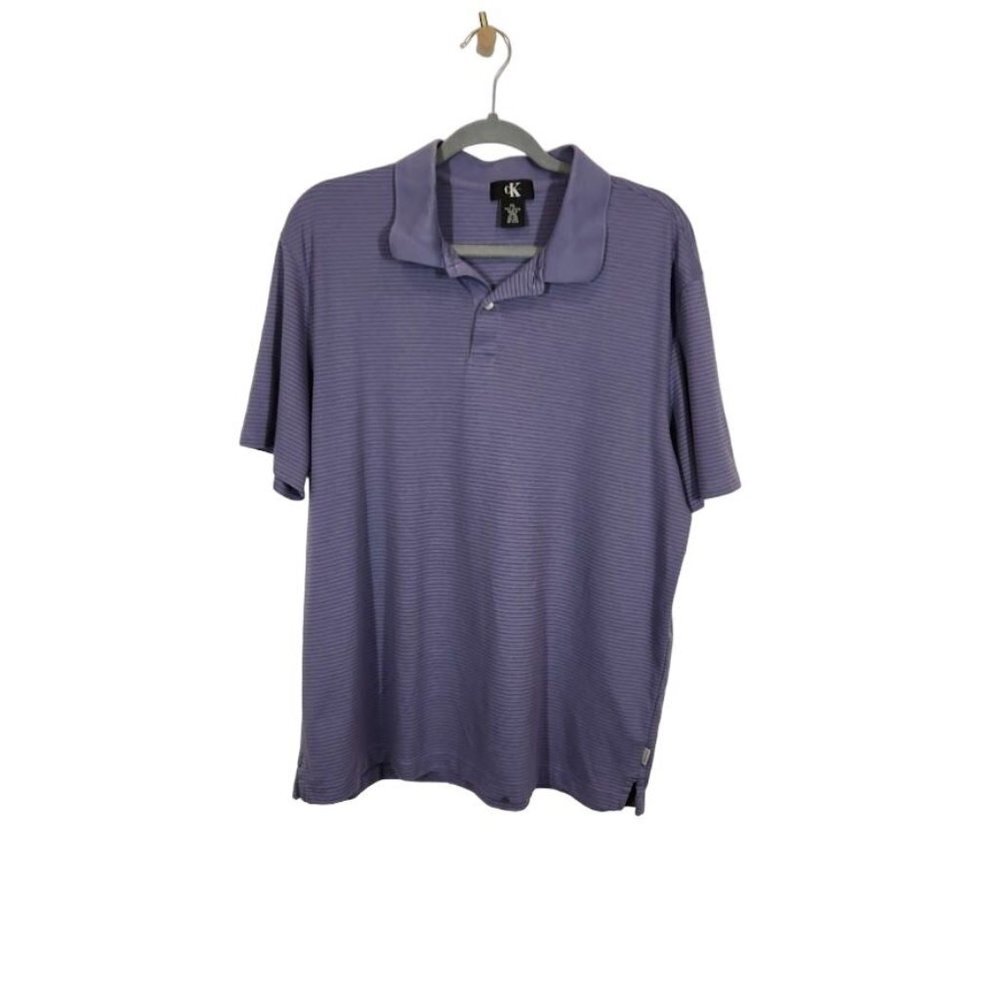 Calvin Klein‎ Striped Polo dress Shirt - Size XL
